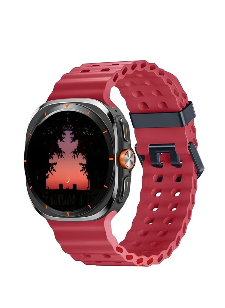 ELTRAZONE Samsung Galaxy Watch 7 Ultra Replacement Watch Strap 47mm – Soft Silicone Adjustable Sport Bracelet – Durable, Lightweight, Sweat-Resistant Band Compatible with Galaxy Watch 7 Ultra – Comfortable Fit for Everyday Wear and Fitness Activities - Image 3