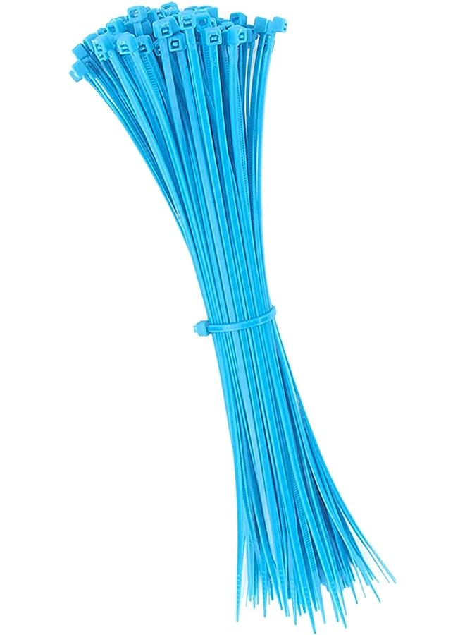 DKURVE Zip Ties, 100Pack Cable Zip Ties Heavy Duty 7.87Inch, Premium Plastic Wire Ties, Self-Locking Nylon Tie Wraps for Indoor and Outdoor (3.6mm * 200MM *100) DKURVE® (BLUE) - Image 1
