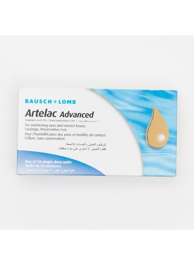 Artelac Advanced Hyaluronic Acid 0.2%, For Moistening Eyes and Contact Lenses