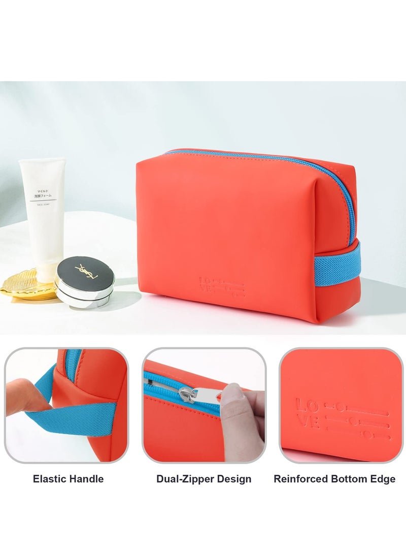 Cosmetic Bag Makeup Bag for Purse Pouch Travel Beauty Zipper Organizer Bag Gifts for Girl Women, PU Leather Washable Waterproof Make Up Organizer for Brushes, Beauty, Eyeshadow Palette, Lipstick - Image 5