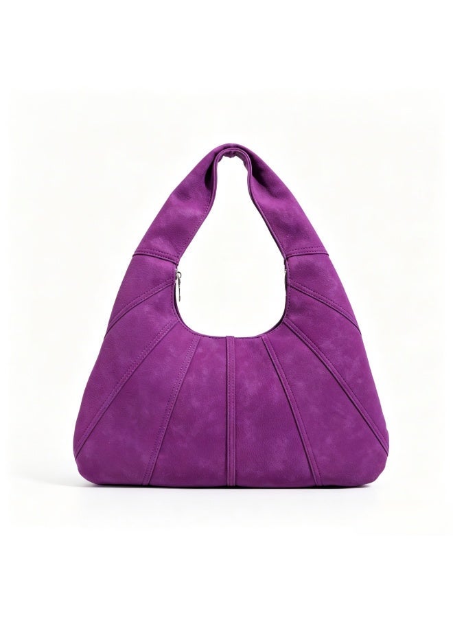 Soft PU Leather Slouchy Hobo Bag for Women, Large Capacity Shoulder Tote with Zipper Closure, Trendy Lightweight Handbag for Daily Work & Travel - Image 1