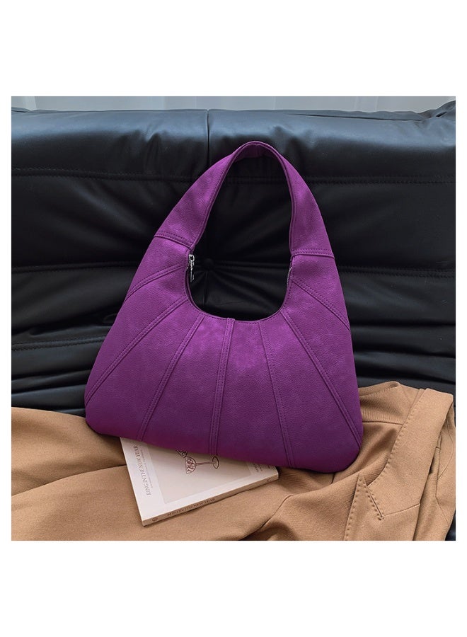Soft PU Leather Slouchy Hobo Bag for Women, Large Capacity Shoulder Tote with Zipper Closure, Trendy Lightweight Handbag for Daily Work & Travel - Image 5