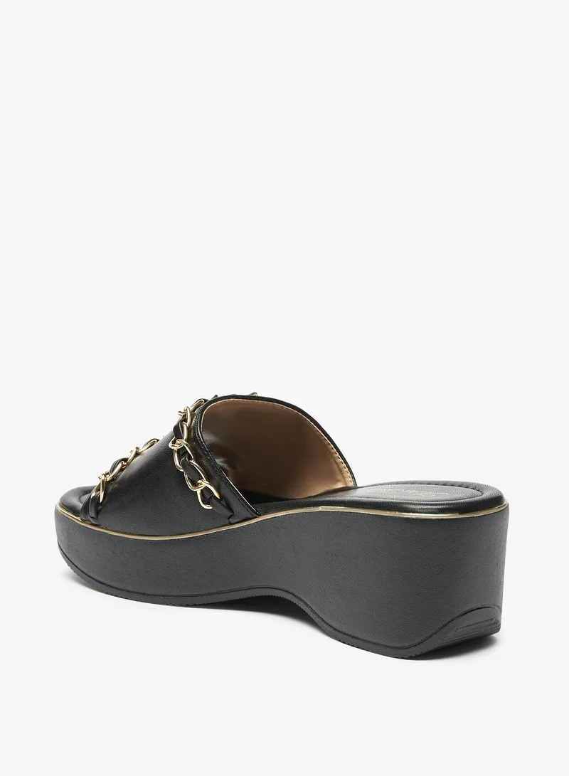 Flora Bella By Shoexpress Womens Embellished Slip On Platform Heels Sandals Ramadan Collection