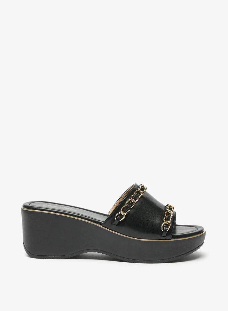 Flora Bella By Shoexpress Womens Embellished Slip On Platform Heels Sandals Ramadan Collection