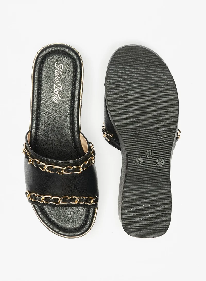 Flora Bella By Shoexpress Womens Embellished Slip On Platform Heels Sandals Ramadan Collection