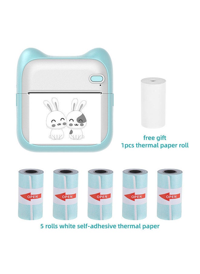 Generic Mini Pocket Photo Printer Portable Thermal Printing Machine 203dpi Wireless BT Connection with 5 Rolls Adhesive Thermal Paper 57*25mm  - Image 4
