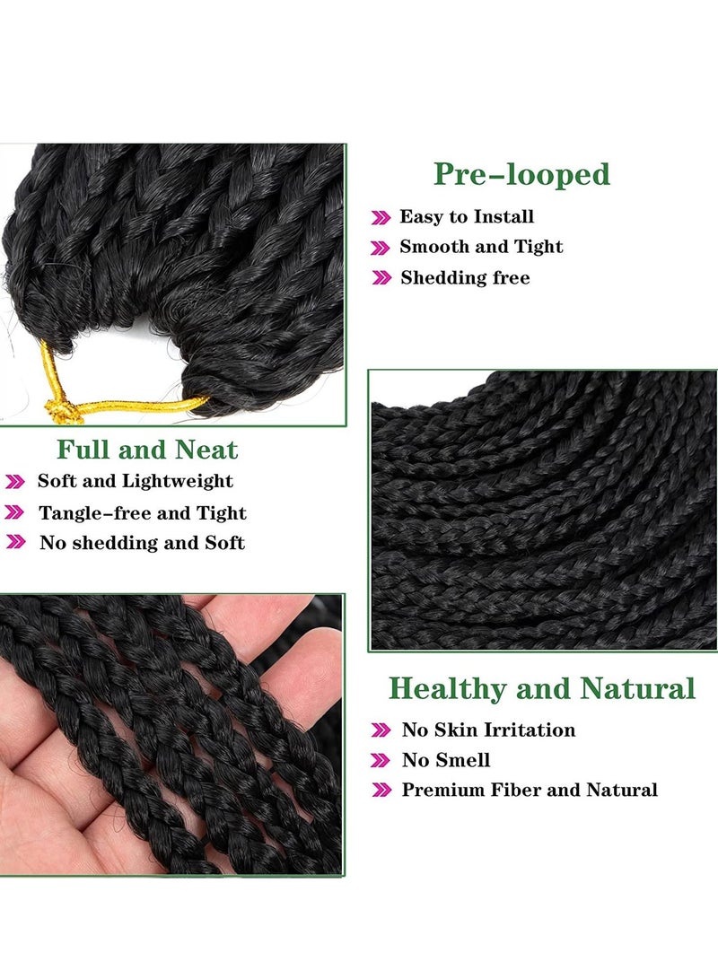 SYOSI Crochet Box Braids Hair Pre Looped Long Synthetic Braiding Extensions 30 Inch  - Image 3