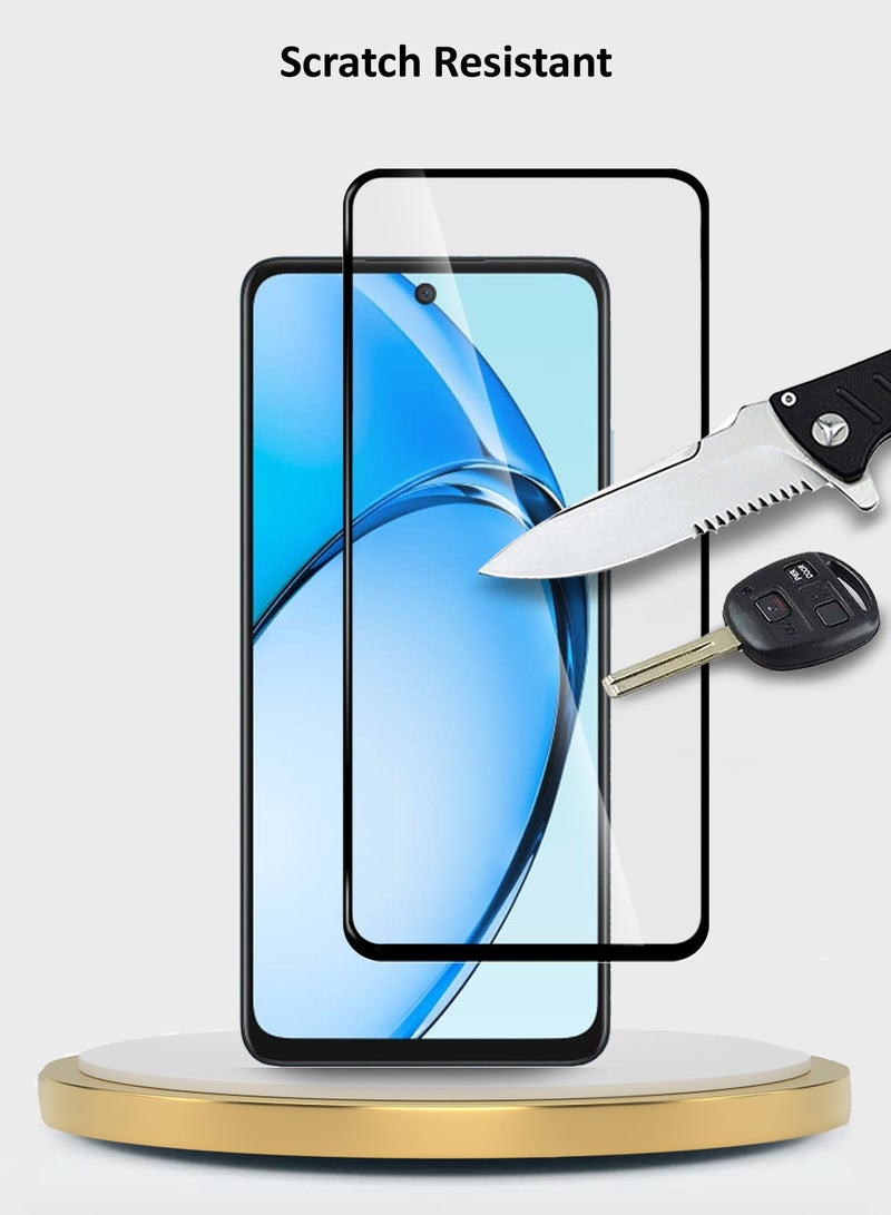 Wtech OPPO A60 4G 2024 Premium E2E Full Glue Full Cover Tempered Glass Screen Protector (MSGECN) - Clear/Black - Image 3