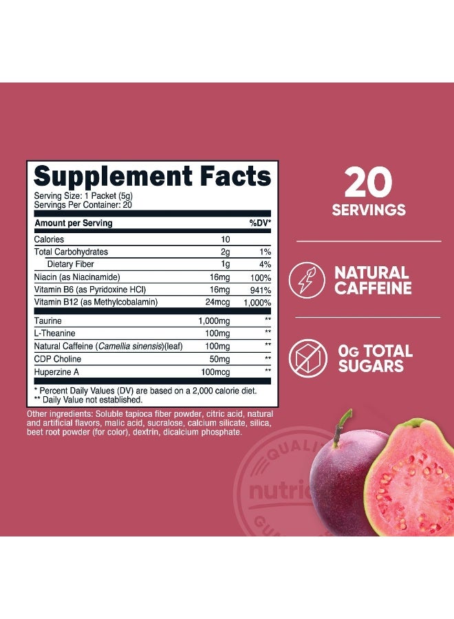 Nutricost Energy Complex Stickpack (20 Servings) Passionfruit Guava Flavored - Gluten-Free + Non-GMO - Image 2