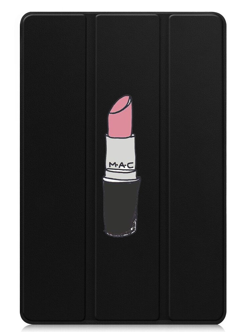 Theodor Protective Flip Case For Apple iPad Pro 11 (2024) With Trifold Stand Auto Wake Sleep Shockproof Cover Lipstick - Image 1