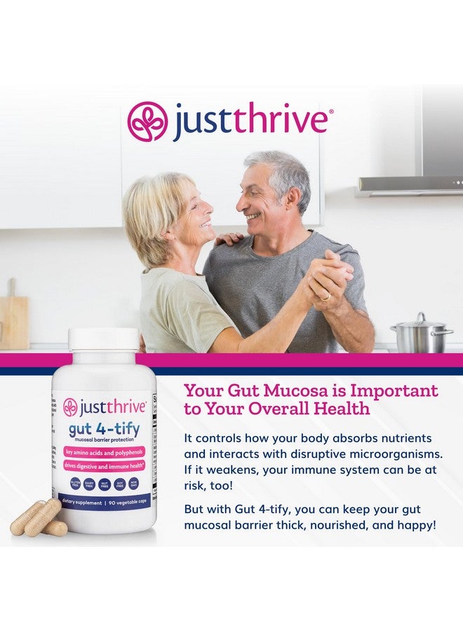 جاست ثرايف Just Thrive Gut 4-tify - مكملات صحة الأمعاء للنساء والرجال - مضاد للانتفاخ، 90 كبسولة نباتية - Image 3