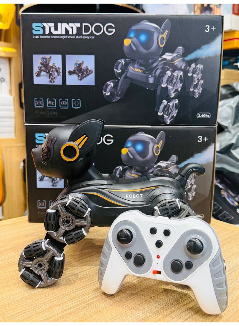 8 Wheel Stunt Dog 2.4G Remote Control Intelligent Robot dog, RC Swing Arm Climbing Vehicle with Lights & Spray Effects | Kids Gift Toy (Ages 3+) - Image 3