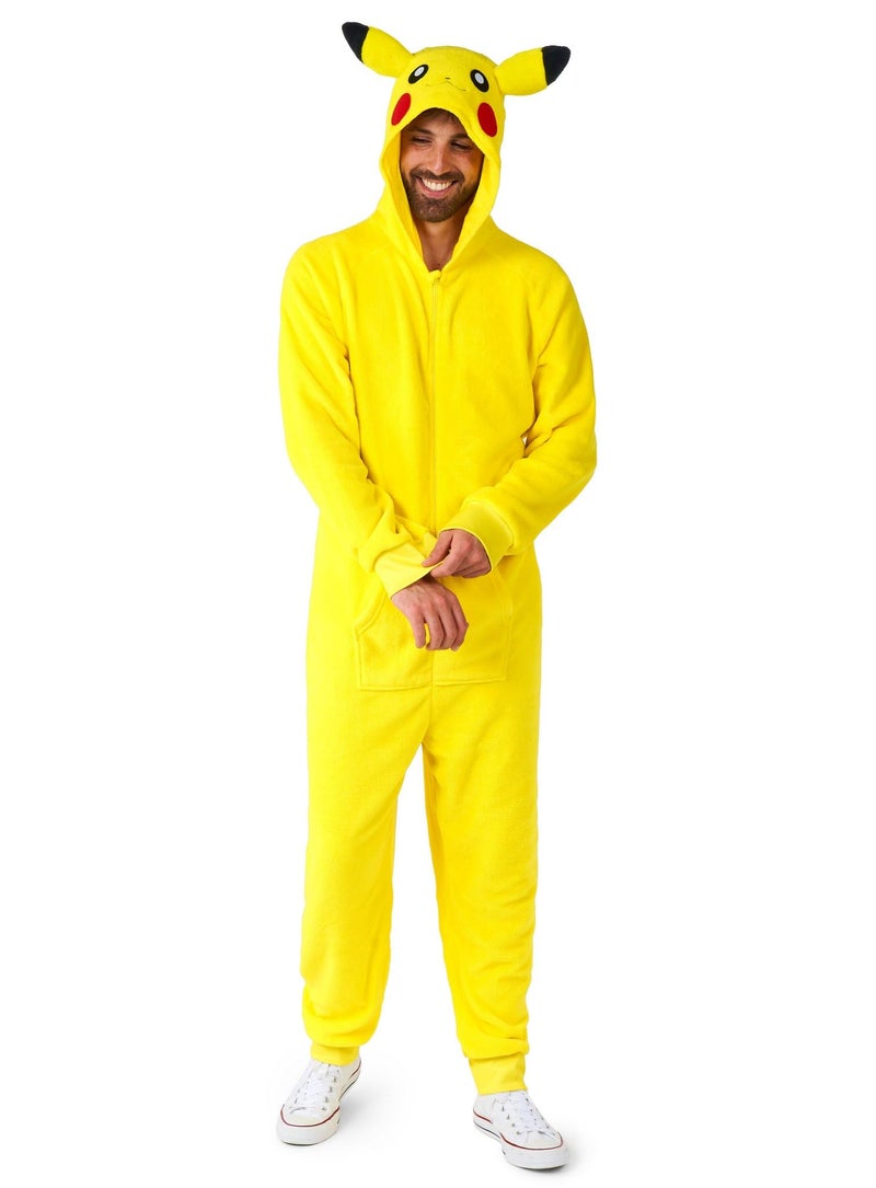 Opposuits Adult Unisex Pikachu Onesie - Pokémon One-piece Pajamas - Loose Fit - Including Pockets - Yellow - Image 5