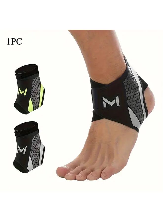 Breathable Ankle Support Brace With Straps Mesh Design Anti Sprain Stabilizer For Sports Fitness Running Grey - Image 1