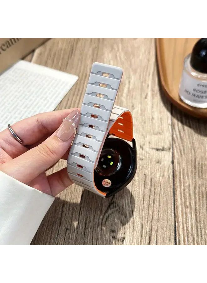 18mm Fluorescent Green Magnetic Silicone Strap For Smartwatch Fitness Tracker - Image 4