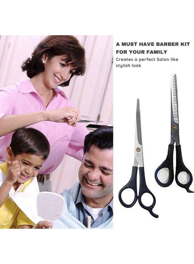 Foreign Holics Stainless Steel Thinning Hair Cutting Scissor Smooth And Comfortable 6.5 Inch (Set Of 2) - Image 3