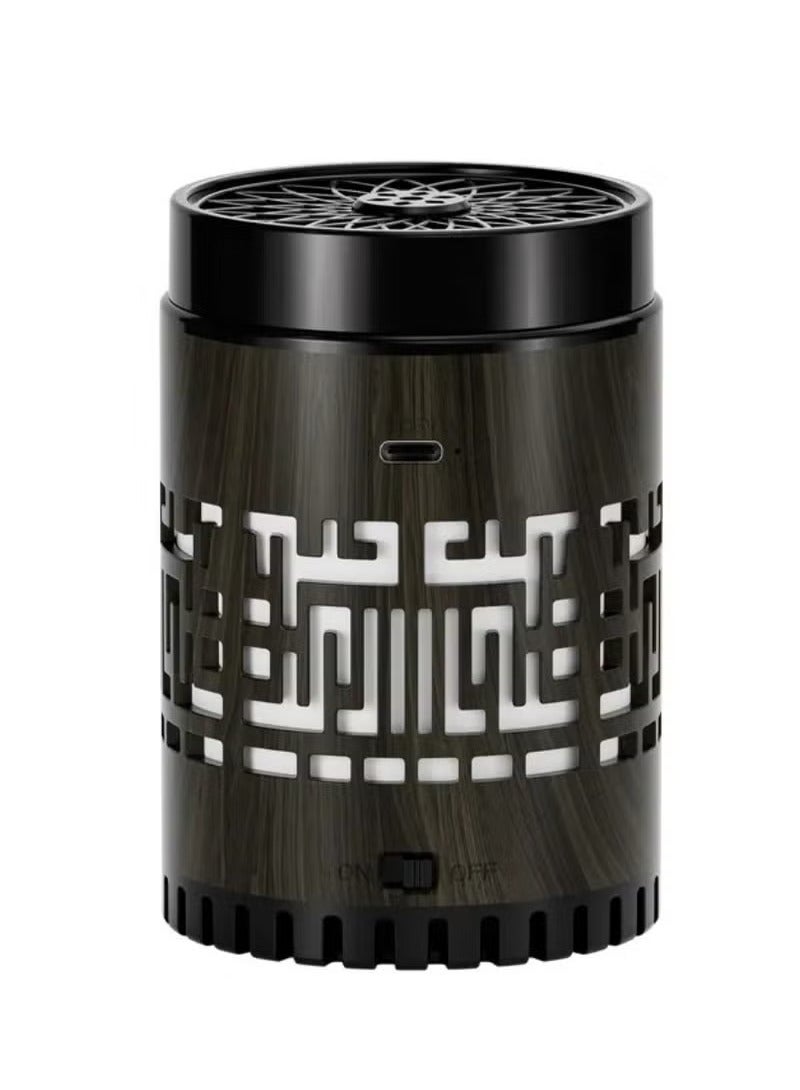 TIGER SQ-309 Quran Speaker & Mini Bakhoor Burner – Smart Bluetooth Speaker with Remote & App Control, Multicolor Night Light, 15 Quran Translations, 8GB Memory, 16 Reciters, Natural Wood Finish, Islamic Gift with Incense Diffuser & Azan Alarm Clock - Image 4