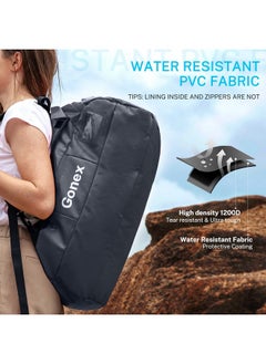 Gonex Gonex 80L Duffel Bag Backpack, Convertible to Gym Backpack and Handbag for Men Women, Water-Repellent for Hiking Camping Travelling Cycling, Dark Blue  - Image 2