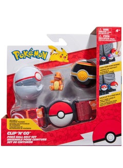 Pokemon Pokemon Clip N Go Charmander Poke Ball Belt Set 