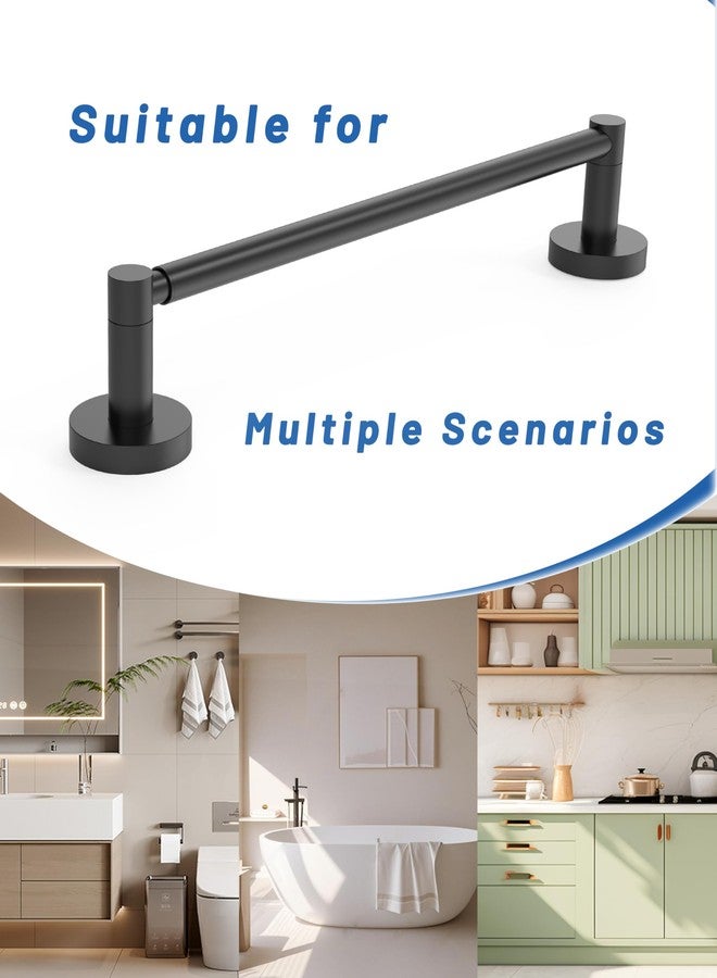 BATH EQUIPMENT FIXSEN Adjustable Towel Bar, Bathroom Towel Holder from 13.7 to 24Inch, SUS304 Stainless Steel Single Towel Racks for Bathroom, Heavy Duty Wall Mounted (Matte Black) - Image 5