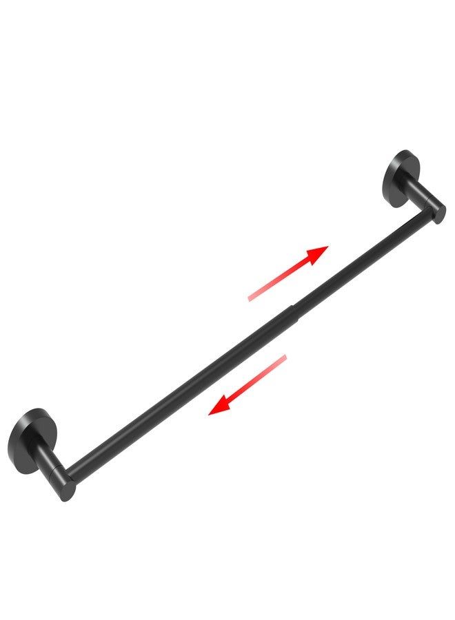 BATH EQUIPMENT FIXSEN Adjustable Towel Bar, Bathroom Towel Holder from 13.7 to 24Inch, SUS304 Stainless Steel Single Towel Racks for Bathroom, Heavy Duty Wall Mounted (Matte Black) - Image 1