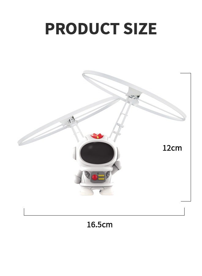 Flying Toys Spacemen Flying Ball Toys Rechargeable Light Up Ball Drone Infrared Induction Helicopter with Double Ring Bladed Propellers for Indoor and Outdoor Games Flying Fairy Toys
