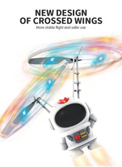 GROIC Flying Toys Spacemen Flying Ball Toys Rechargeable Light Up Ball Drone Infrared Induction Helicopter with Double Ring Bladed Propellers for Indoor and Outdoor Games Flying Fairy Toys  - Image 3