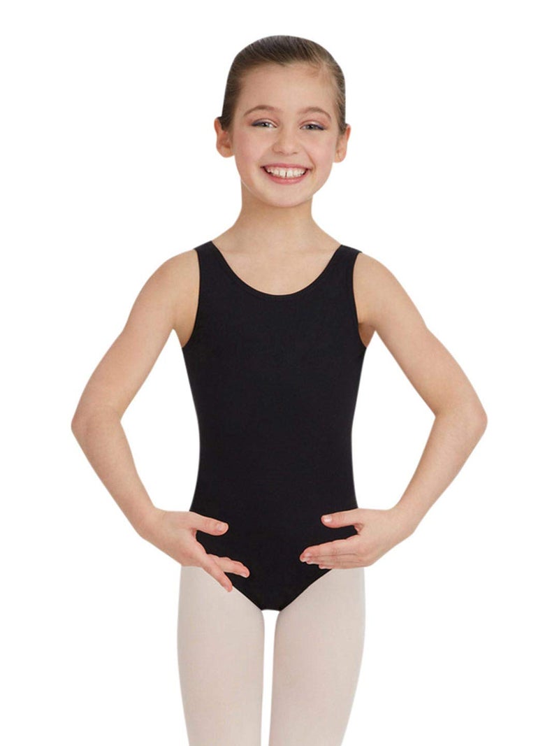 Capezio Big Girls' Tank Leotard, Black, M (8-10) - Image 2