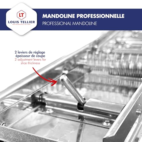 Louis Tellier Bron Coucke Stainless Steel Bron Mandolin Slicer Without Pusher 215030 Gray, Without Hand Guard - Image 3