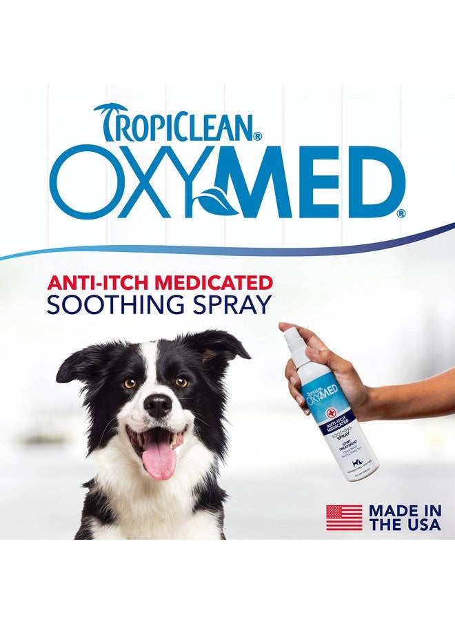 TropiClean - Oxymed Medicated Cat & Dog Itch Relief Spray | Gentle Skin Soother For Dogs & Cats | 8 Oz - Image 1