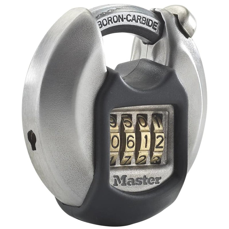 MASTER LOCK Heavy Duty Disc Padlock [Combination] [Stainless Steel] [Outdoor] M40EURDNUM - Best Used for Storage Units, Sheds, Garages, Trailers and More - Image 3