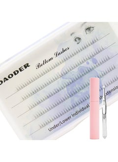 DAODER Bottom Lash Extension Kit Lower Individual Lashes Natural With Eyelash Glue And Tweezers For Self Application 6Mm 200Pcs Diy Lash Clusters Kit By Daoder(V Bottom Lashes)  - Image 1