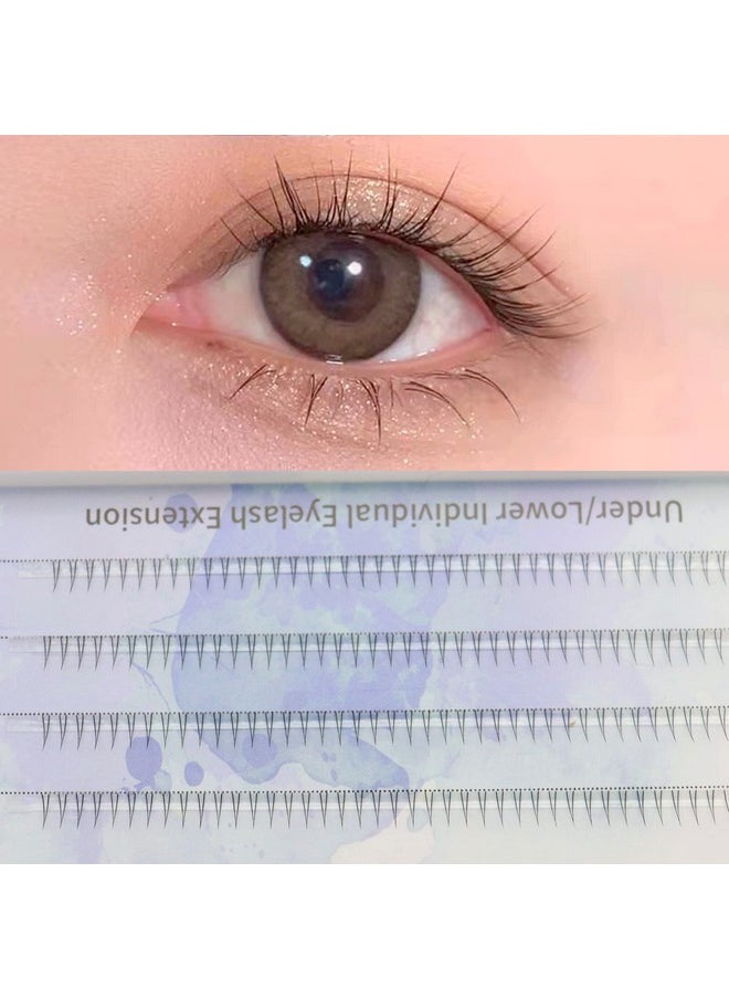 DAODER - Bottom Lash Extension Kit Lower Individual Lashes Natural With Eyelash Glue And Tweezers For Self Application 6Mm 200Pcs Diy Lash Clusters Kit By Daoder(V Bottom Lashes) - Image 1