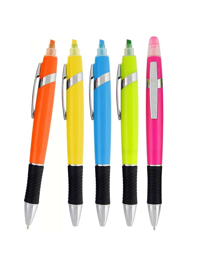 SyPen Highlighter With Ballpoint Pen Combo Comes In An Array Of Bright Colors 5 Pack - Image 1
