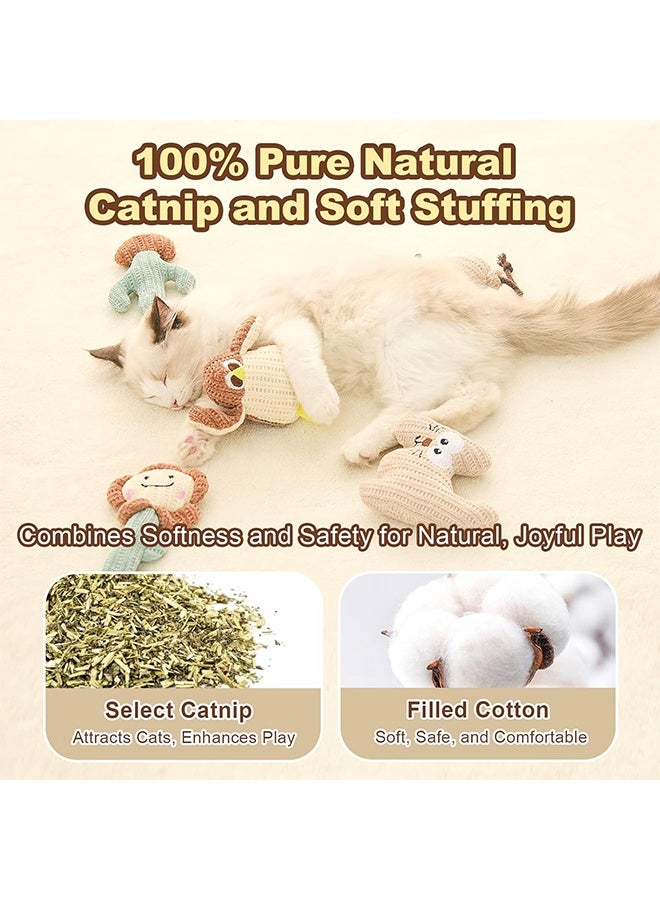 Cat Chew Toy Catnip Toys for Cats Soft Linen Interactive Cat Kicker Toys for Indoor Cats  Bite Resistant with Kitten Toys for All Breeds - Image 4