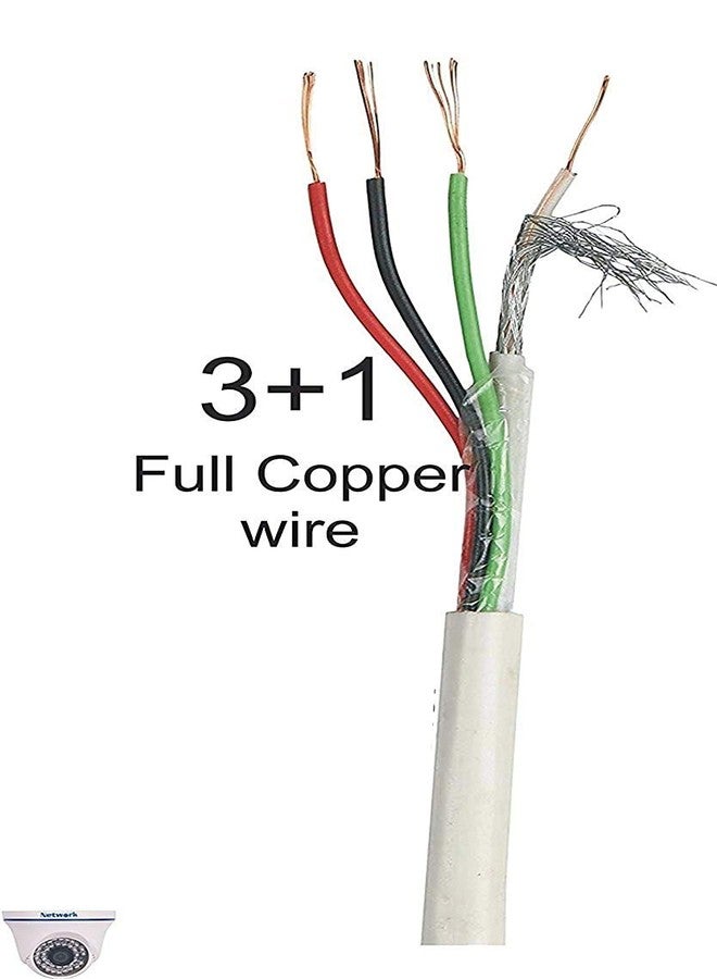 Lapras 𝟭𝟱 𝗬𝗲𝗮𝗿𝘀 𝗪𝗮𝗿𝗿𝗮𝗻𝘁𝘆 Heavy-Duty CCTV Wire Cable, Copper Conductor Long-Lasting, Well-Insulated Cable for Seamless Transmission – Ideal for Security Camera Installations - (5 Feet) - Image 3