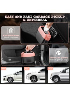 2 Pack Car Trash Can with Lid，Built-in Storage Garbage Bag，Leakproof Vehicle Trash，Car Accessories for Interior,Mini Garbage Bin for Automotive, Office, Kitchen,Bedroom，with 4 Rolls Trash Bags - pzsku/ZC38BEF1E6DB5CC7143D4Z/45/_/1722326765/04b47003-f0b4-4efc-87ef-c0b8478c041b