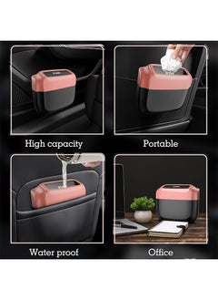 2 Pack Car Trash Can with Lid，Built-in Storage Garbage Bag，Leakproof Vehicle Trash，Car Accessories for Interior,Mini Garbage Bin for Automotive, Office, Kitchen,Bedroom，with 4 Rolls Trash Bags - pzsku/ZC38BEF1E6DB5CC7143D4Z/45/_/1722326776/618684f2-a4a7-4729-8f0d-a1620eee11bf