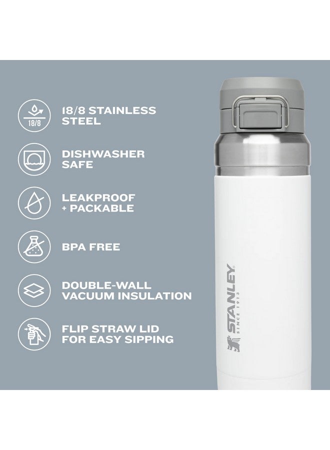 Stanley STANLEY Quick Flip GO Water Bottle 36 oz | Push Button Lid | Leakproof and Packable for Travel and Sports | Insulated Stainless Steel | BPA-Free | Rose Quartz  - Image 4