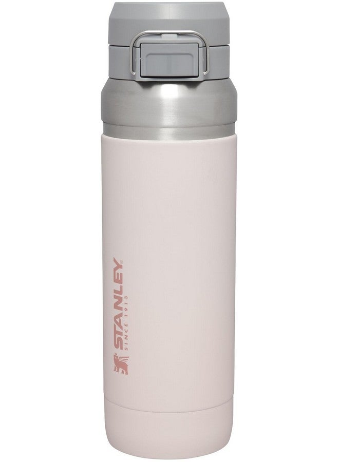 Stanley STANLEY Quick Flip GO Water Bottle 36 oz | Push Button Lid | Leakproof and Packable for Travel and Sports | Insulated Stainless Steel | BPA-Free | Rose Quartz  - Image 1
