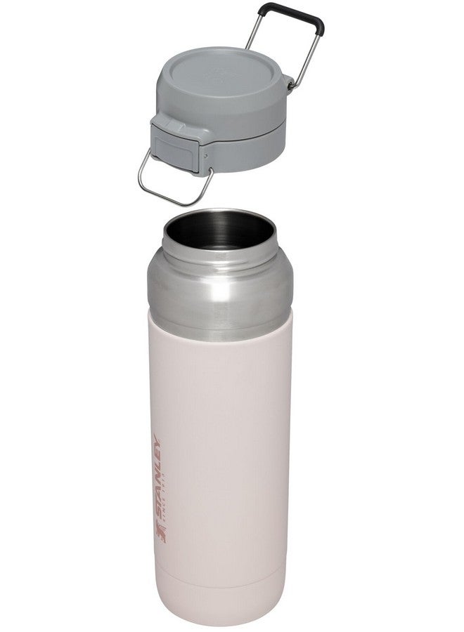 Stanley STANLEY Quick Flip GO Water Bottle 36 oz | Push Button Lid | Leakproof and Packable for Travel and Sports | Insulated Stainless Steel | BPA-Free | Rose Quartz  - Image 3