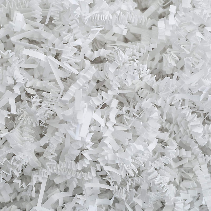 MagicWater Supply  1 LB  White  Crinkle Cut Paper Shred Filler great for Gift Wrapping Basket Filling Birthdays Weddings Anniversaries