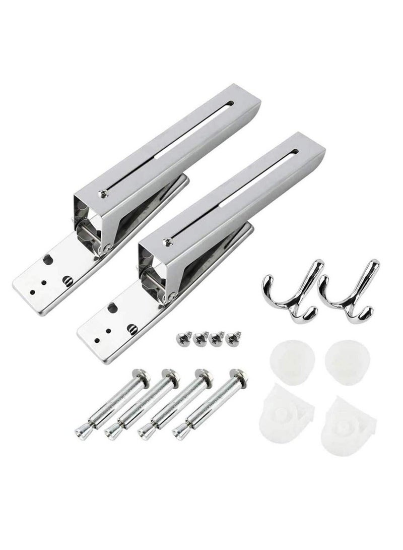 Microwave Oven Wall Mount Bracket 304 Stainless Steel Shelf Holder Foldable Stretch Rack for Stand Removable Hook - Image 5