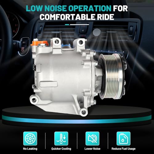 Farrme A/C Compressor Fit for Honda Civic 1.8L 2006-2011 CO 4918AC Automotive Replacement AC Compressor with Clutch 38810RNAA01, 38810RRBA01, 38800RNBA02, 38810-RNA-A02 - Image 4