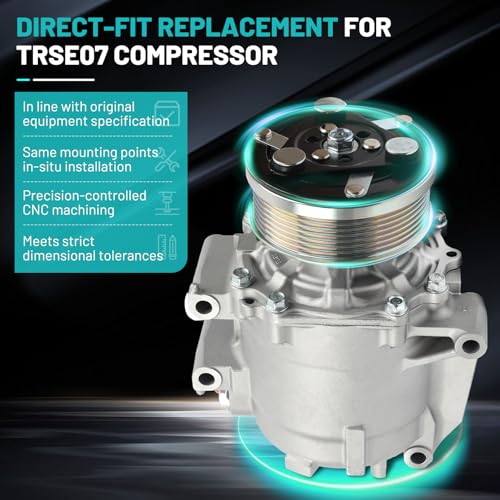 Farrme A/C Compressor Fit for Honda Civic 1.8L 2006-2011 CO 4918AC Automotive Replacement AC Compressor with Clutch 38810RNAA01, 38810RRBA01, 38800RNBA02, 38810-RNA-A02 - Image 5