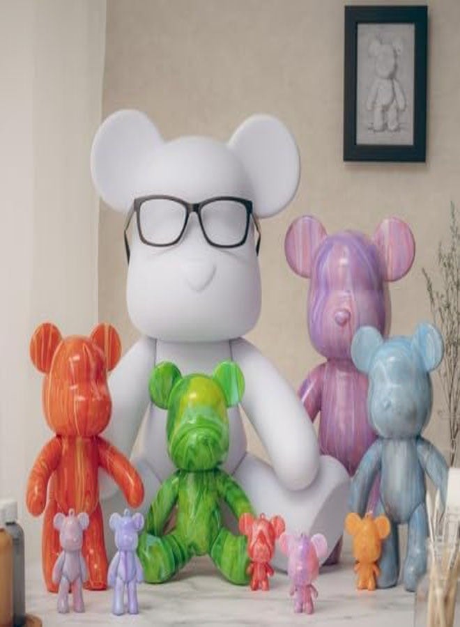 RATSAW مجموعة أدوات الرسم على شكل دب سائل للرسم DIY مقاس 23 سم باللون الأزرق والأصفر - Image 4