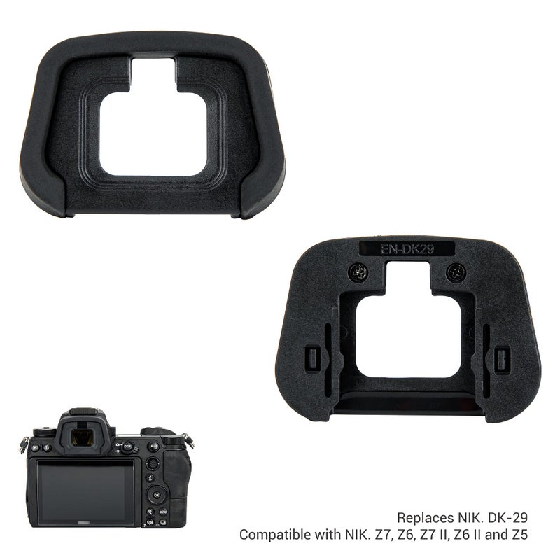 JJC 2 Pack DK-29 Eyepiece Eyecup for Nikon Z7 II Z7 Z6 III Z6 II Z6 Z5,Soft Silicone Extended Viewfinder Replace Nikon DK-29 Rubber Eye Cup - Image 3