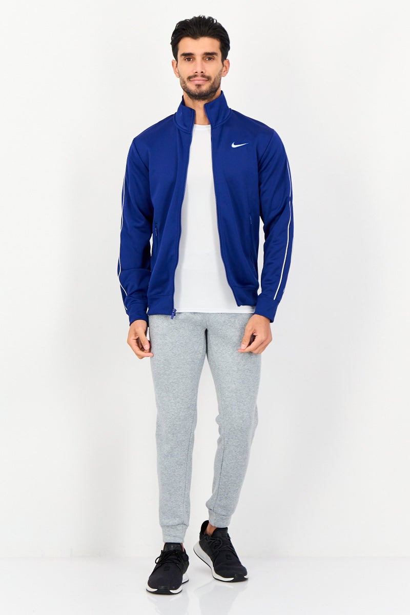 Nike جاكيت رياضي للرجال بأكمام طويلة مناسب للخارج، أزرق ملكي - Image 3