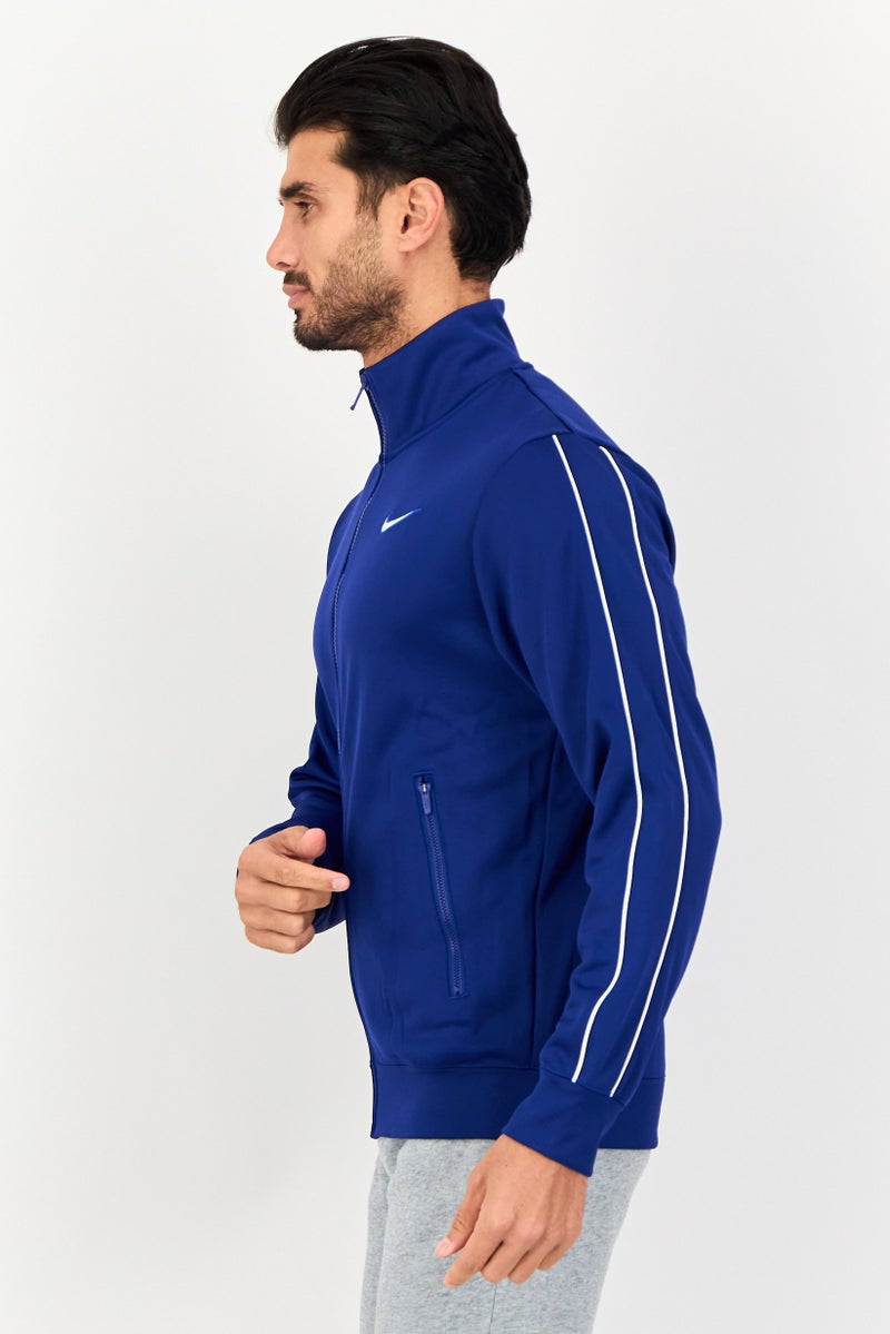 Nike جاكيت رياضي للرجال بأكمام طويلة مناسب للخارج، أزرق ملكي - Image 4