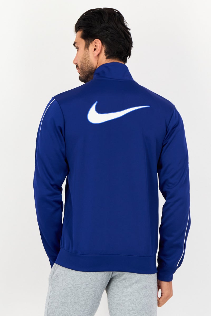 Nike جاكيت رياضي للرجال بأكمام طويلة مناسب للخارج، أزرق ملكي - Image 2
